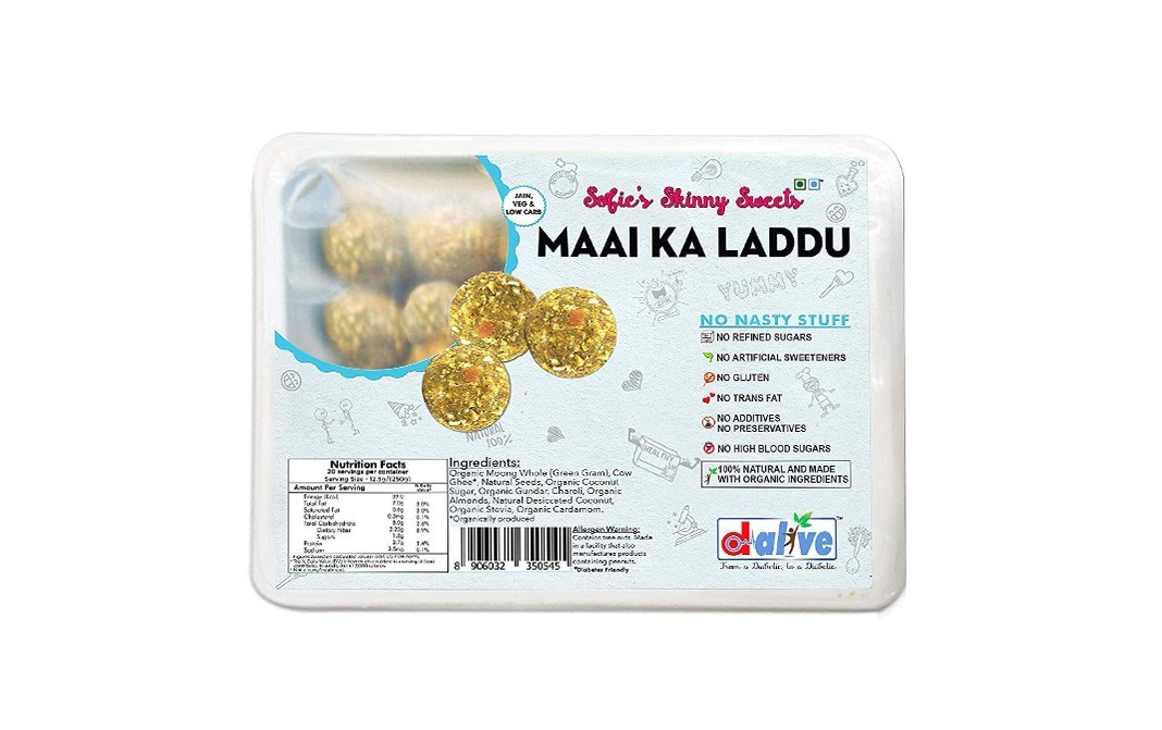 Dalive Sofi's Skinny Sweets Maai Ka Laddu   Pack  250 grams